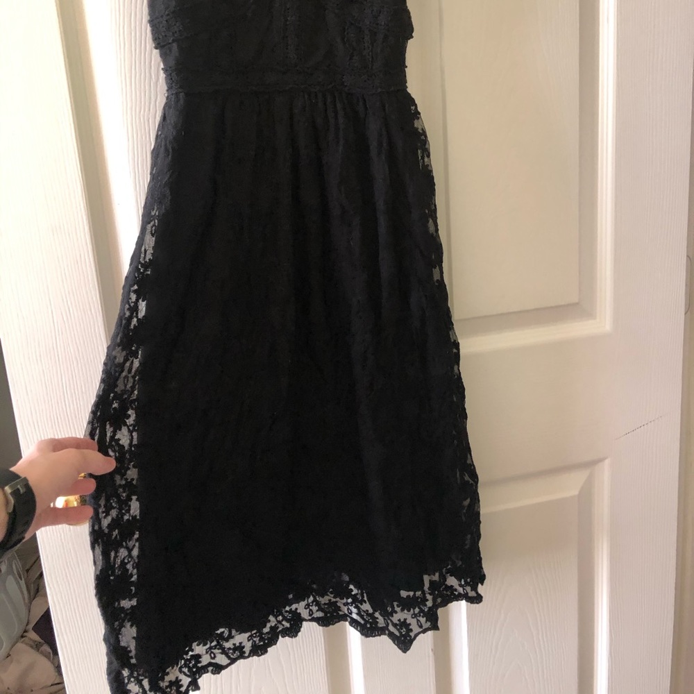 long black lace dress